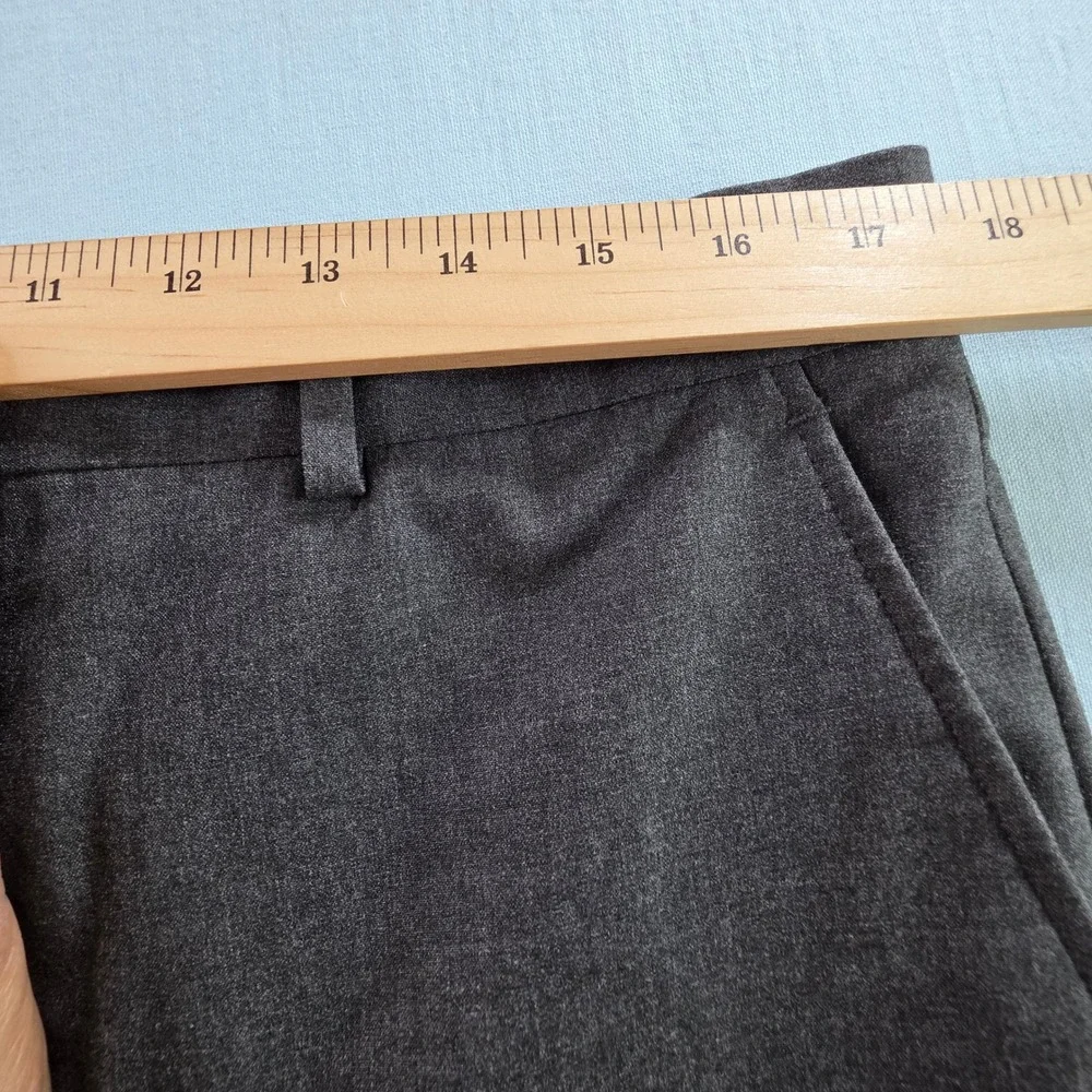 J.Ferrar Slim Fit Dress Pants Mens 34x30 Charcoal Gray Stretch Flat Front Trouse
